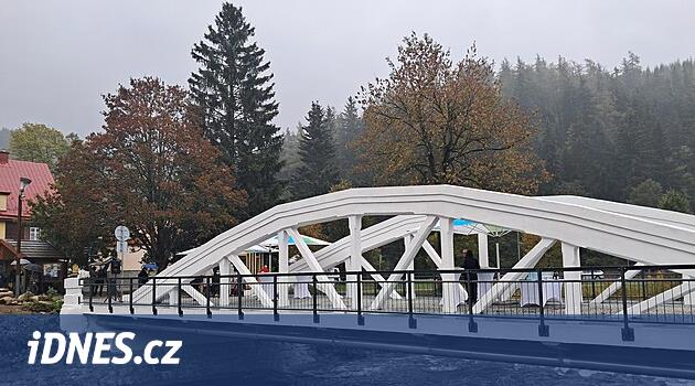 Špindlerův mlýn'daki beyaz köprü onarım sırasında güçlendi, zaten güvenli