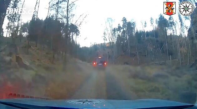 Děčínsk'teki sürücü polisten uzaklaştı, köpek bakıcısı onu takip etti