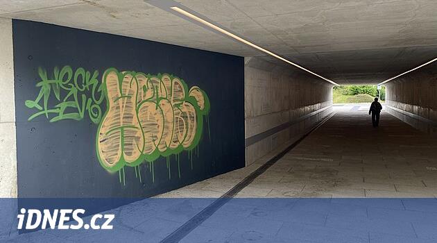 Liberec'teki yeni alt geçit Vandallar tarafından yine hasar gördü