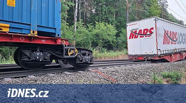Koridor kazası: česká třebová'da bir yük treni raydan çıkmış