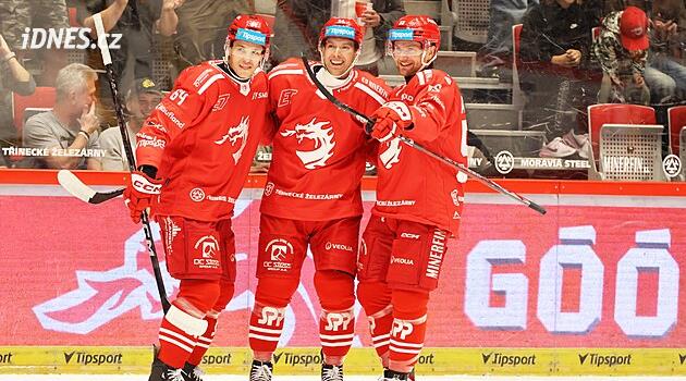 ONLINE: Třinec útočí na vyrovnání rekordu. Mistr čelí Plzni, Vary vedou ve Vítkovicích