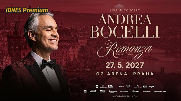 Photo: iDNES.cz Andrea Bocelli to Perform in Prague on May 27, 2027, per CNN Prima NEWS