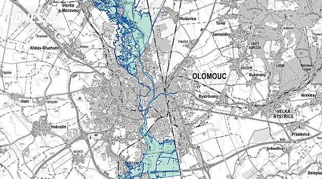 Yeni bir harita Olomouc'taki yirmi yıllık suyun risklerini gösteriyor