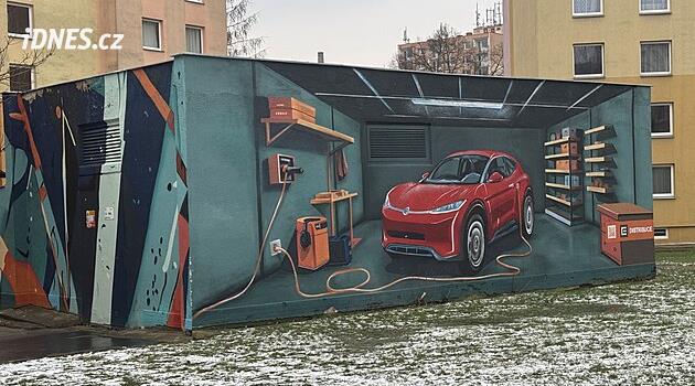 Kuzey Bohemya'daki trafo merkezleri grafitilerle süslendi