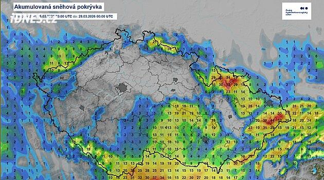 Ochlazení je tu, sníh zasype části Česka. Meteorologové předpovídají až 30 cm