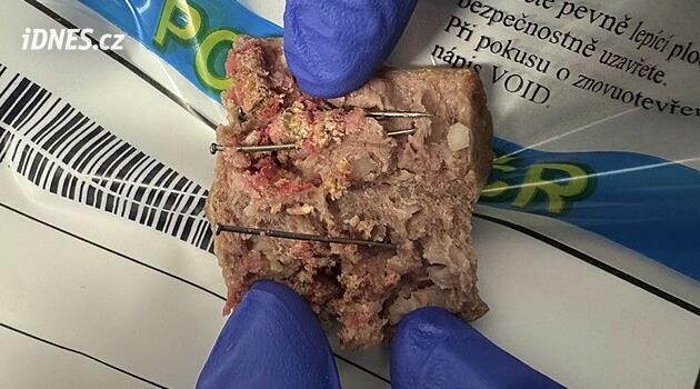 Pes sežral uzeniny se zapíchanými hřebíky a neznámou látkou, udělalo se mu zle