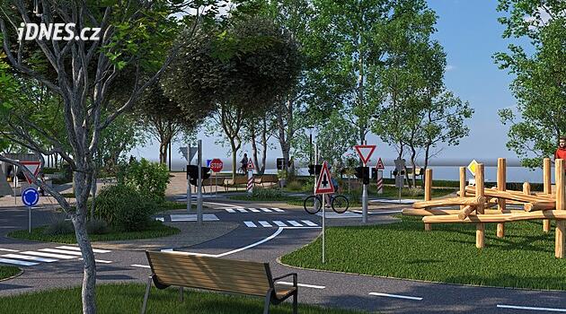 Nové Město'da ağaçların arasında bir kaykay parkı ve oyun alanı yer alacak