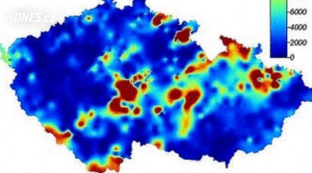 Jakou část ČR nejvíce zasáhla radioaktivita z Černobylu? Meteorologové ukázali mapu