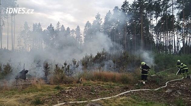 İtfaiyeciler Strakonicko'daki Kocelovice yakınlarında çıkan orman yangınını söndürdü