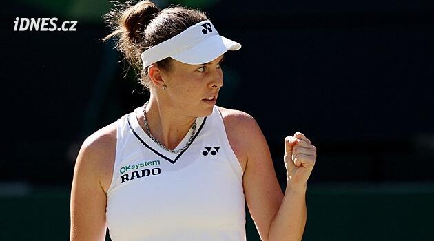 Skvělá Nosková je ve čtvrtfinále Wimbledonu, Lehečka se Zverevem kvůli večerce nedohráli