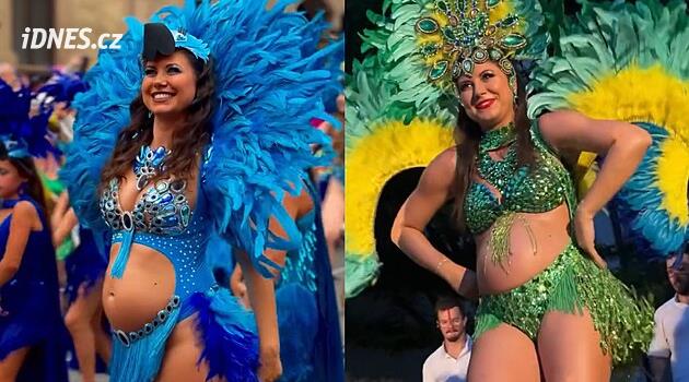 Sexy samba tanečnice i s těhotenským bříškem. Veronika Lálová roztančila Brno