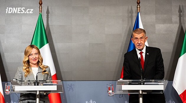 „Itálii mám rád.“ Babiš přijal Meloniovou, hlavním tématem byly emisní povolenky