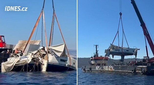 V Chorvatsku vytáhli z hloubky 60 metrů plachetnici, na níž v létě zemřeli čtyři Češi